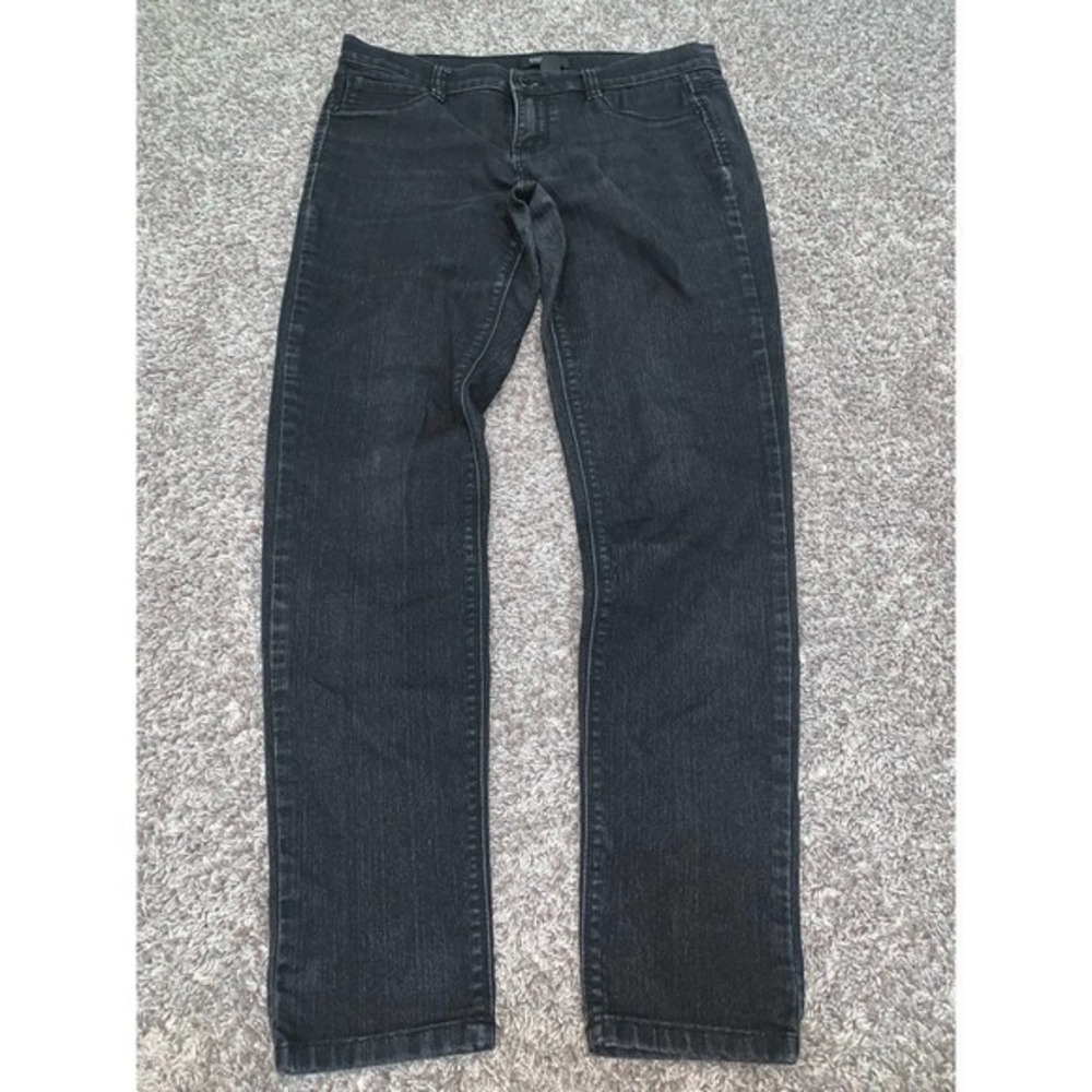 White‎ House Black Market Skinny Leg Women's Jeans Size M Black Denim